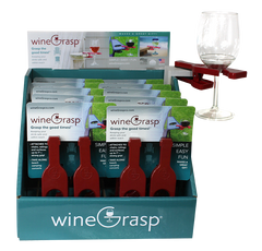 (10) wineGrasp® Sets, (1) Cardboard Counter Display, (1) Sample wineGrasp®