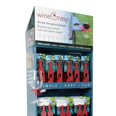 (24) wineGrasp® Singles, + (24) wineGrasp® Sets, (1) Cardboard Floor Display, (1) Sample wineGrasp